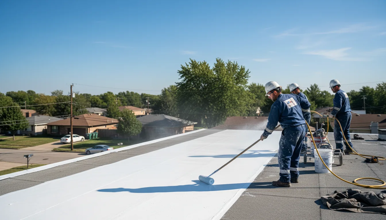 Commercial roof coating in Pontiac, IL near me